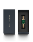 Daniel Wellington Quadro 20X26 Pressed Evergold Gold & Green Watch