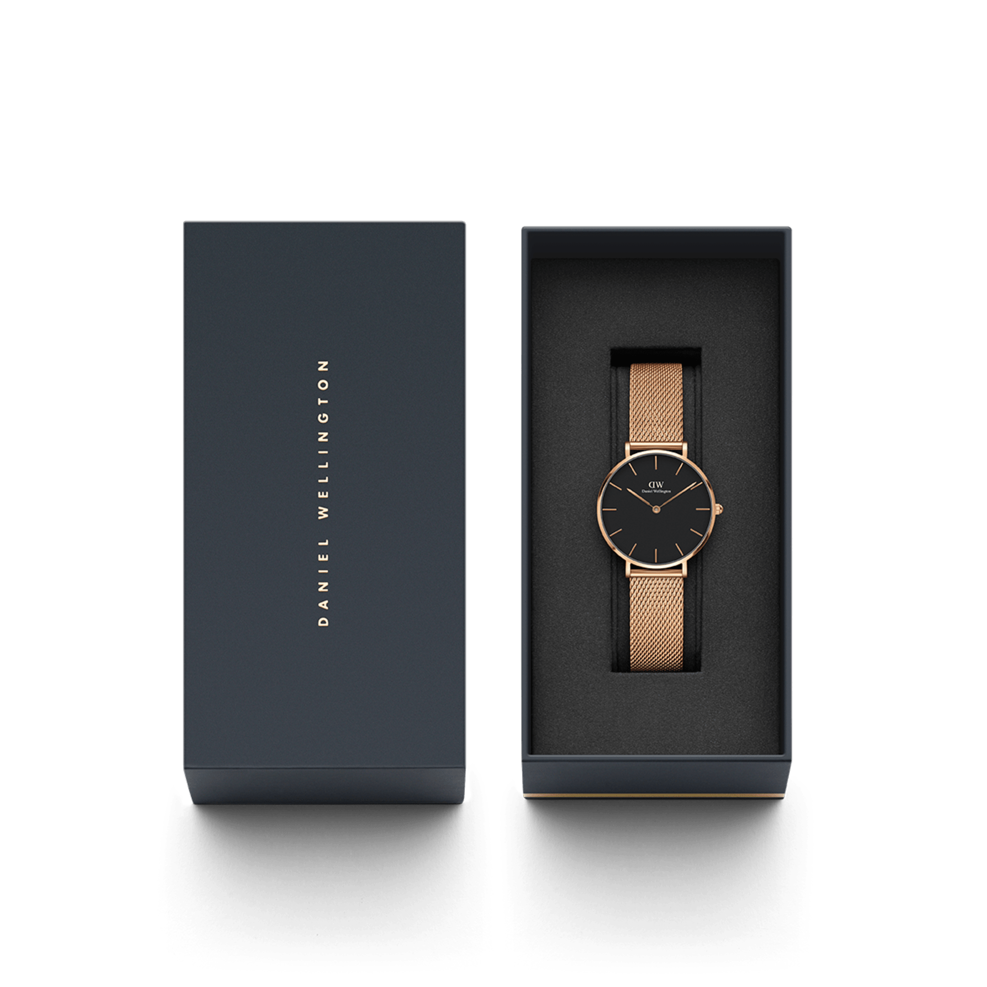 Daniel Wellington Petite 32 Melrose Rose Gold & Black Watch