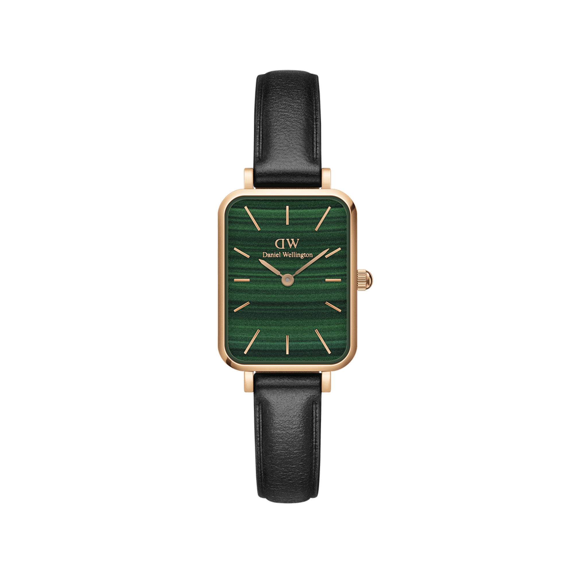 Daniel Wellington Quadro 20X26 Pressed Sheffield Rose Gold & Green Watch