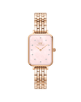Daniel Wellington Quadro Lumine 20x26 5-Link Rose Gold & Mother of Pearl Pink Watch