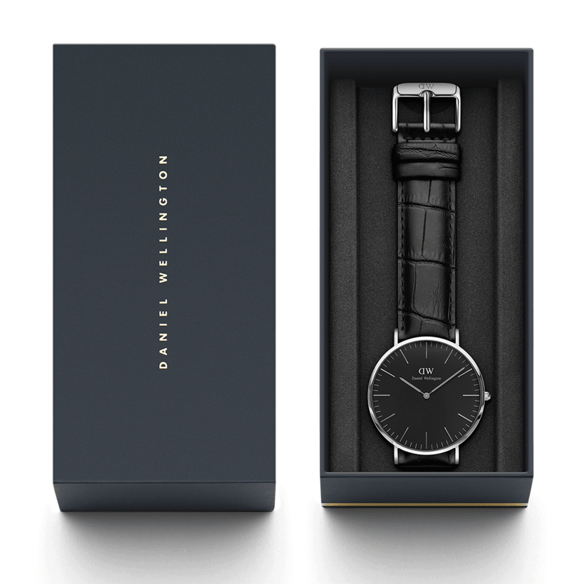 Daniel Wellington Classic 40 Reading Silver & Black Watch
