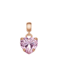 Daniel Wellington Heart Pink Crystal Charm Rose Gold