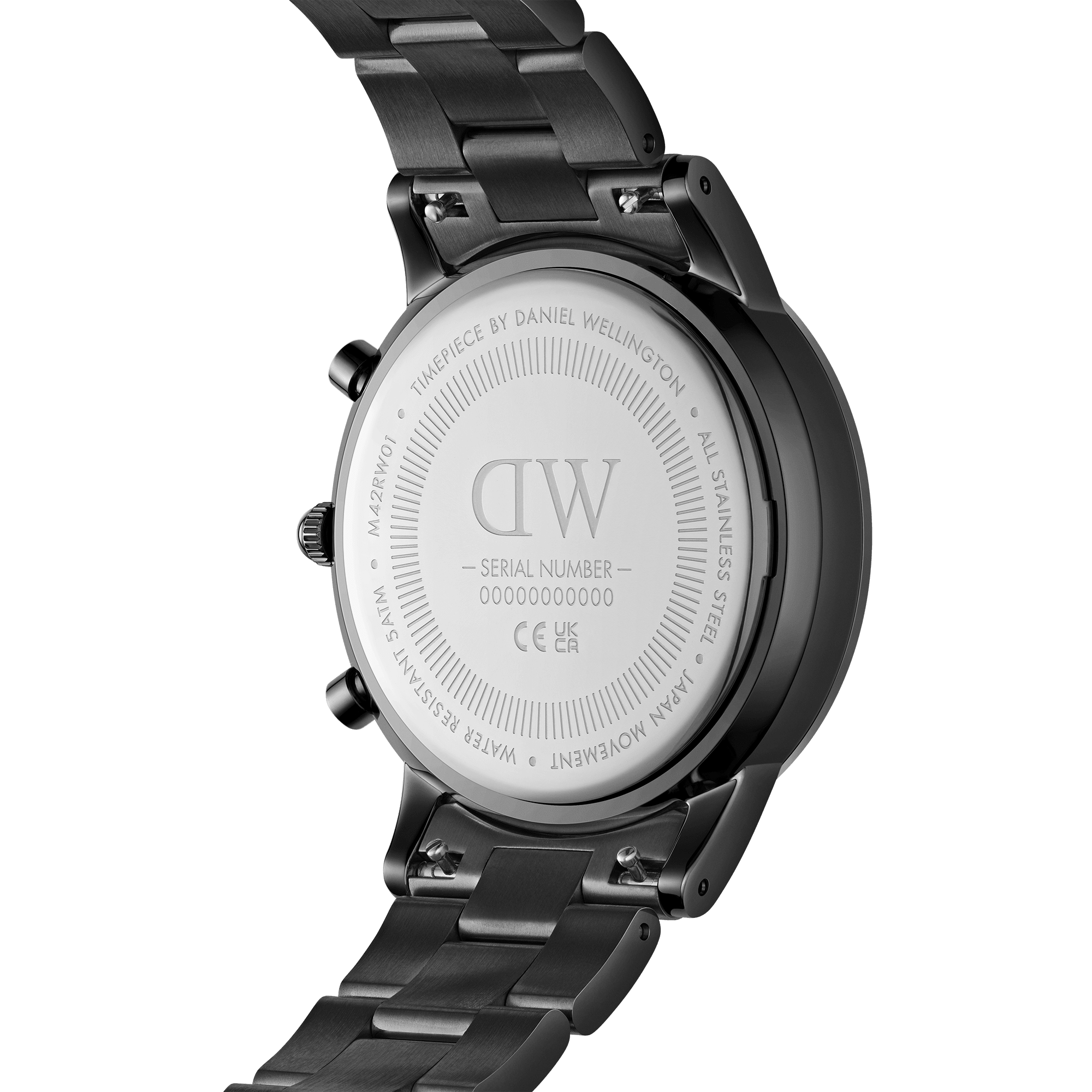 Daniel Wellington Iconic Chronograph 42 Link Black Sunray Watch