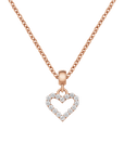 Daniel Wellington Heart Contour White Crystal Charm Rose Gold
