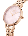 Daniel Wellington Petite Lumine 28 5-Link Rose Gold & Mother of Pearl Pink Watch