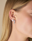 HEIRLOOM OVAL BEZEL SET DIAMOND STUD EARRINGS - SOLID GOLD