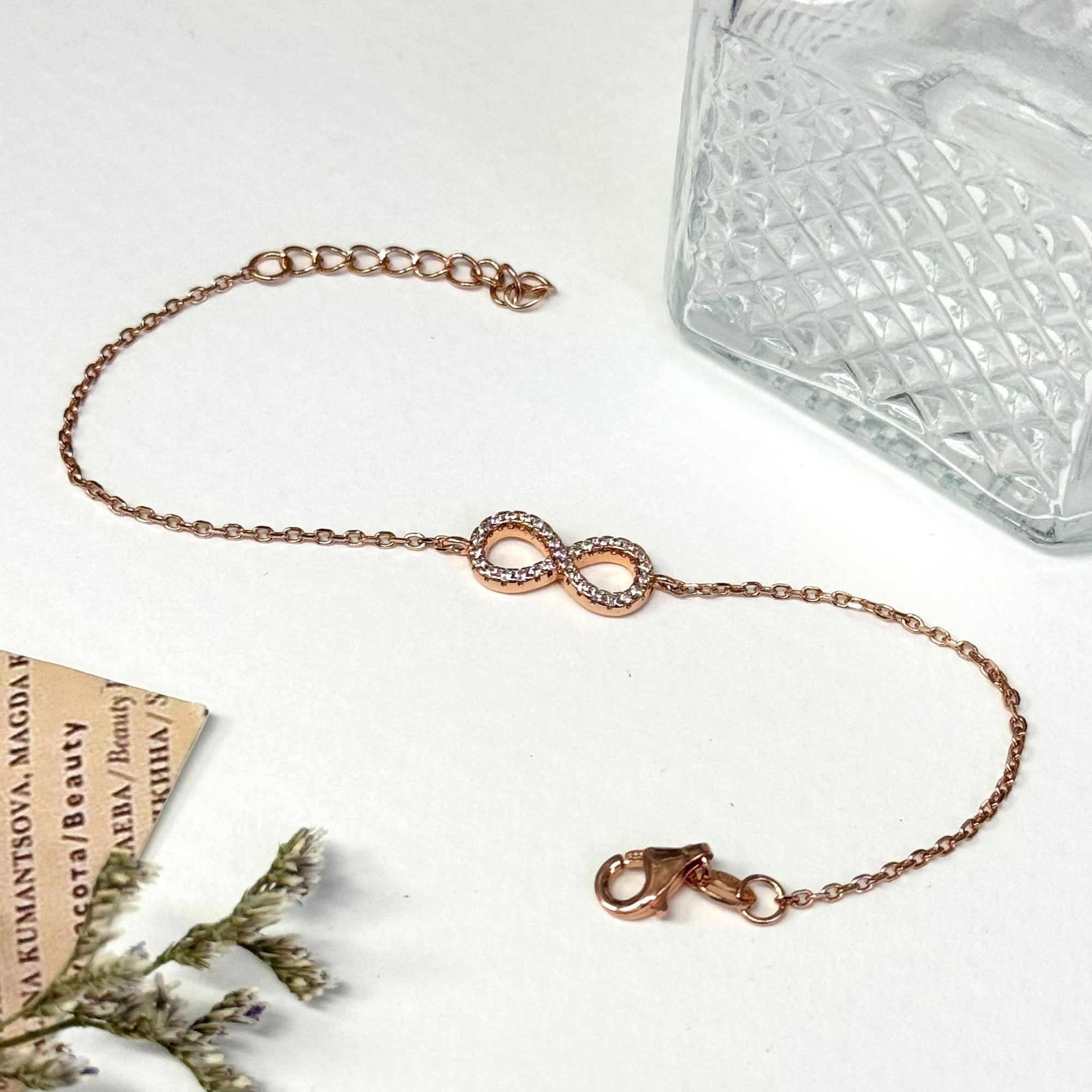 CZ INFINITY BRACELET - STERLING SILVER
