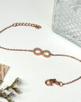 CZ INFINITY BRACELET - STERLING SILVER