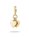 Gold-Plated Double Heart Charm