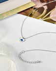 VEDA EVIL EYE NECKLACE - STERLING SILVER