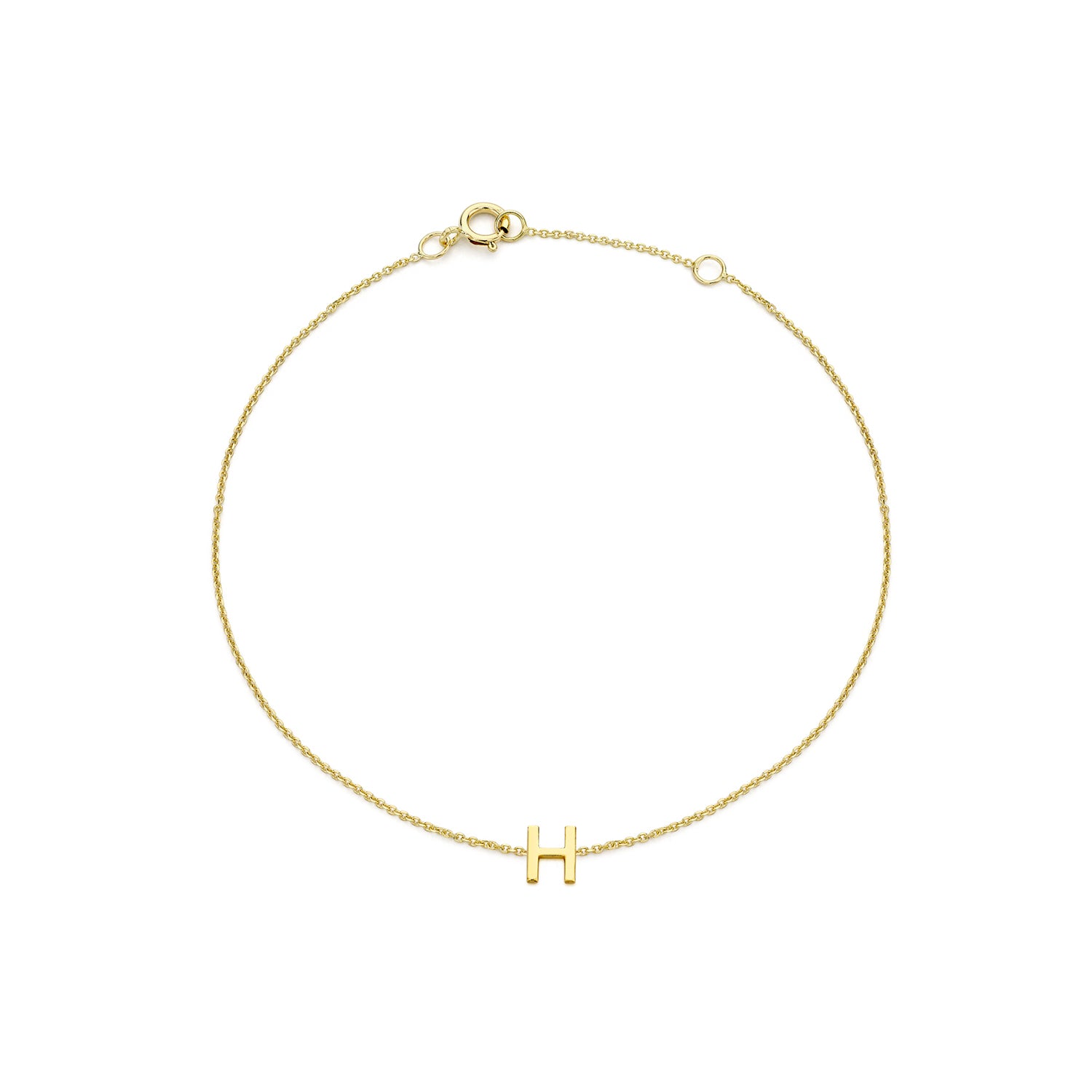 9CT PETITE INITIAL BRACELET