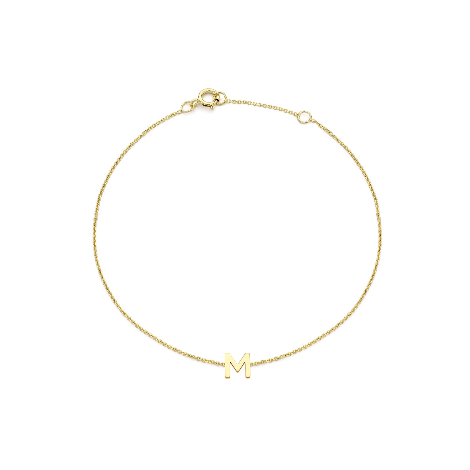 9CT PETITE INITIAL BRACELET