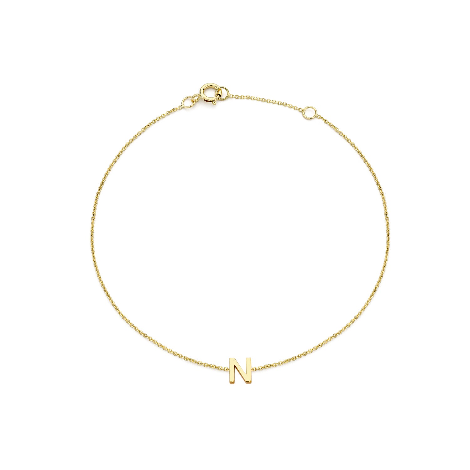 9CT PETITE INITIAL BRACELET