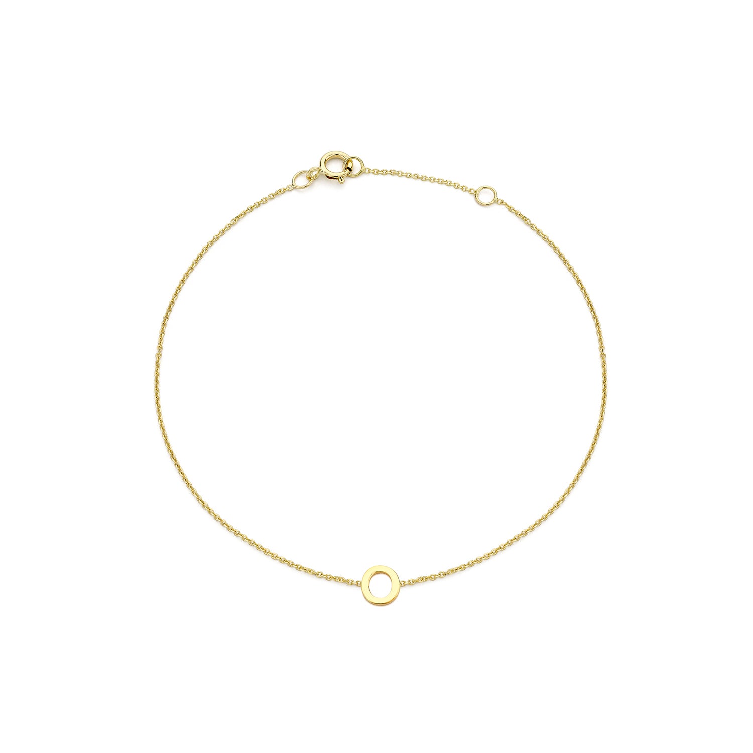 9CT PETITE INITIAL BRACELET