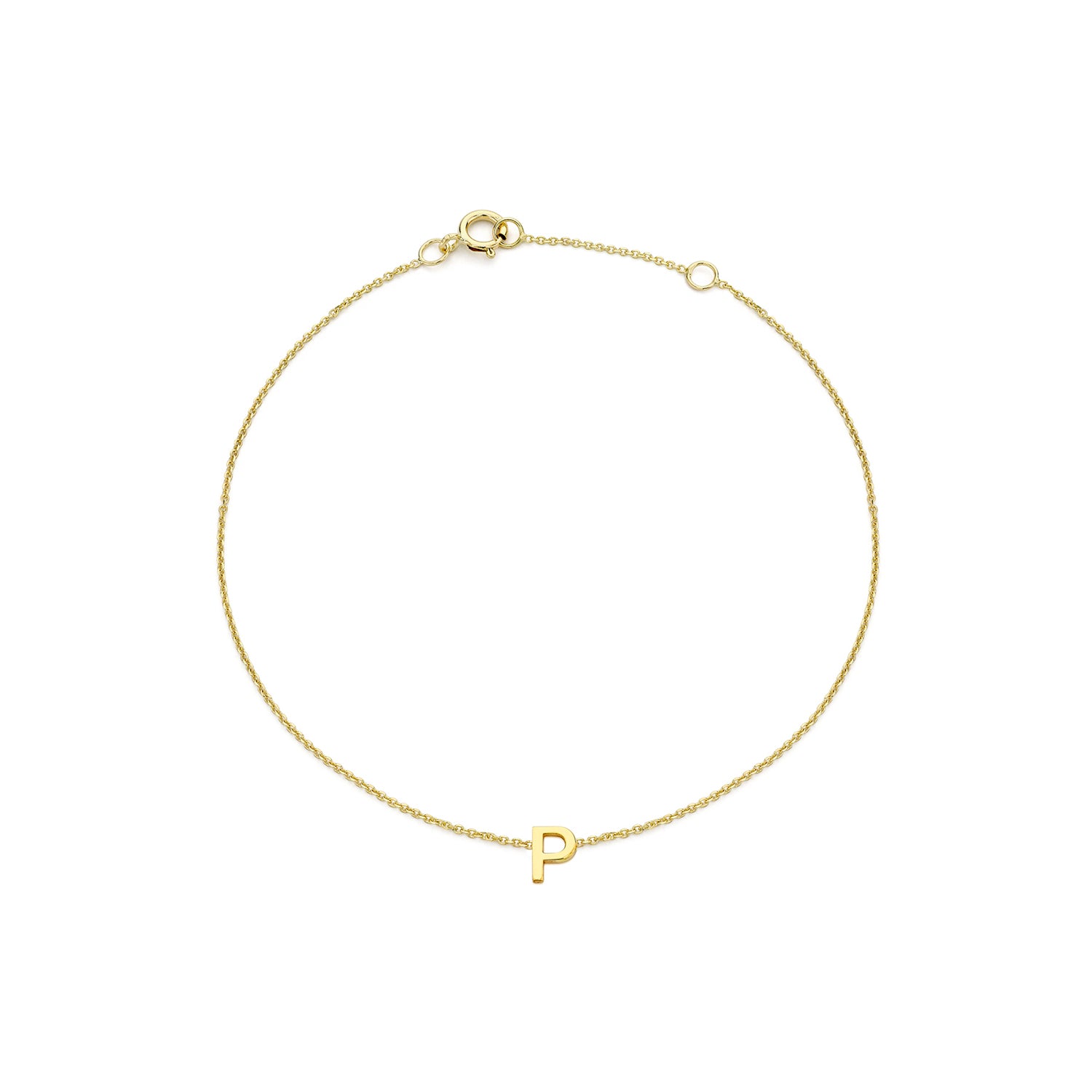 9CT PETITE INITIAL BRACELET