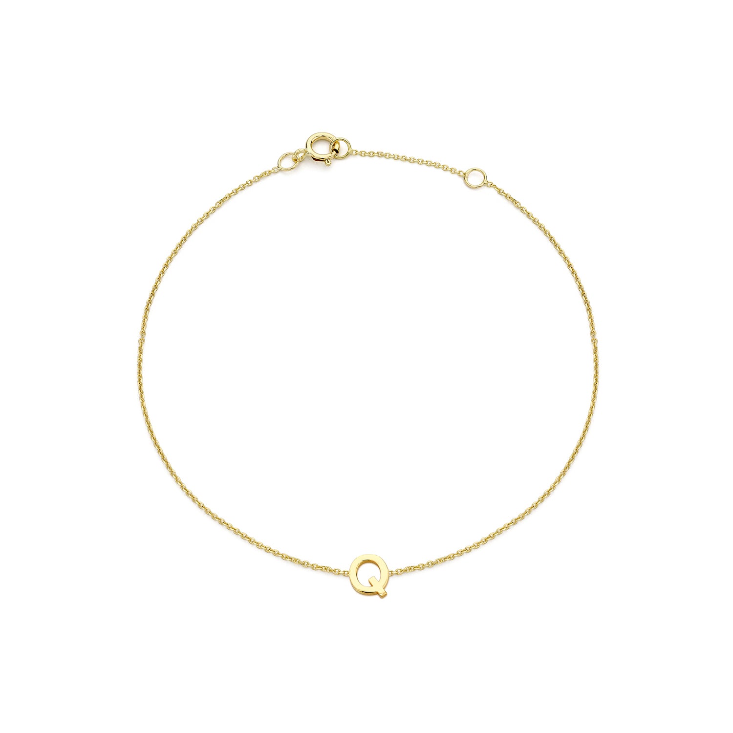 9CT PETITE INITIAL BRACELET