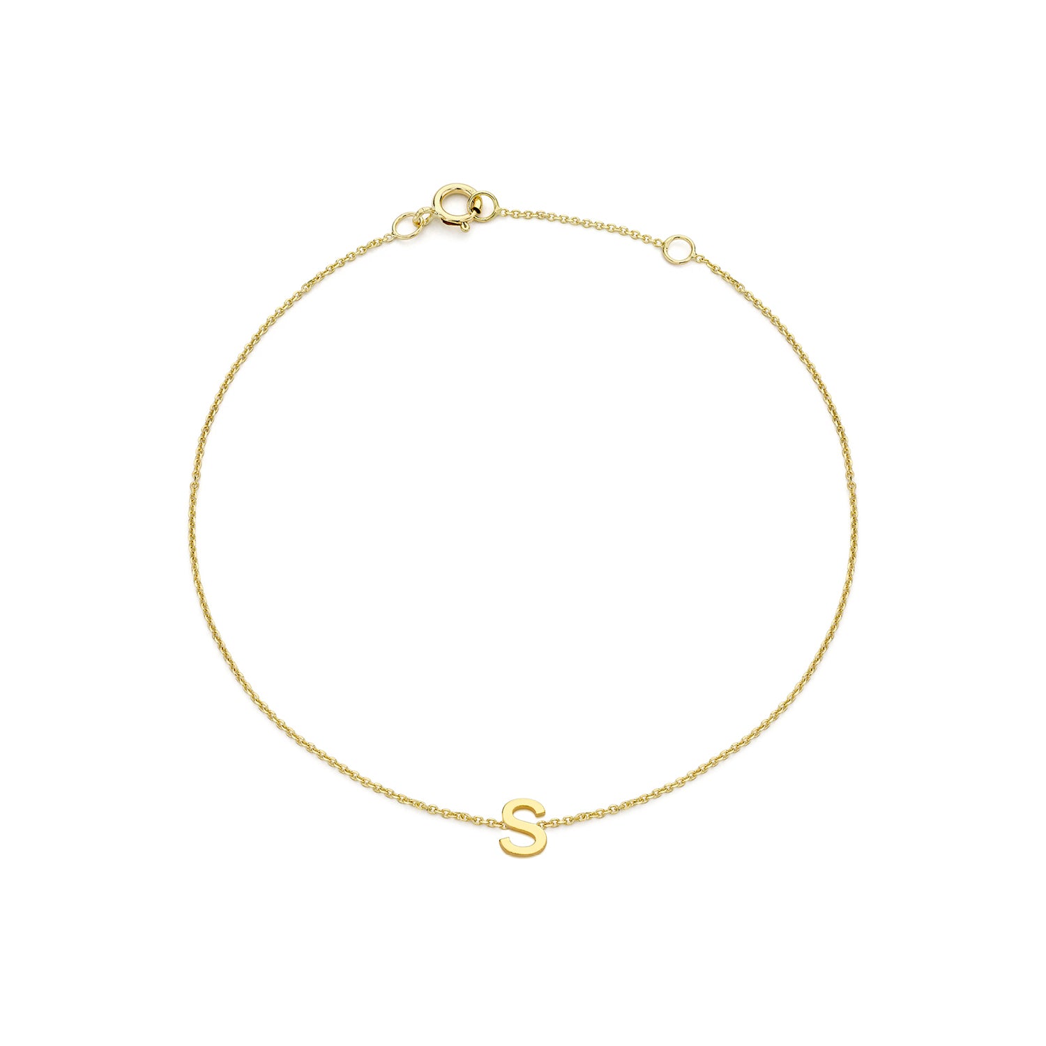 9CT PETITE INITIAL BRACELET