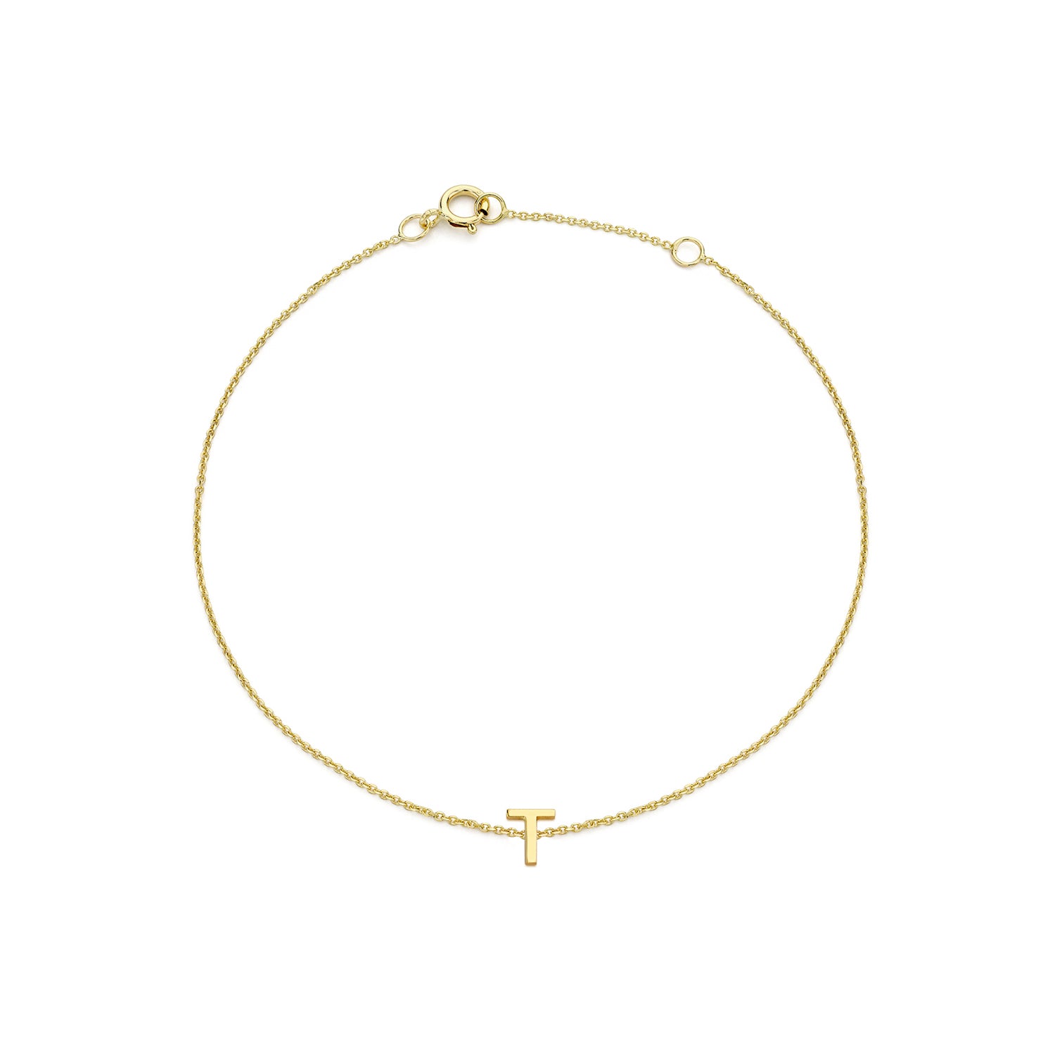 9CT PETITE INITIAL BRACELET