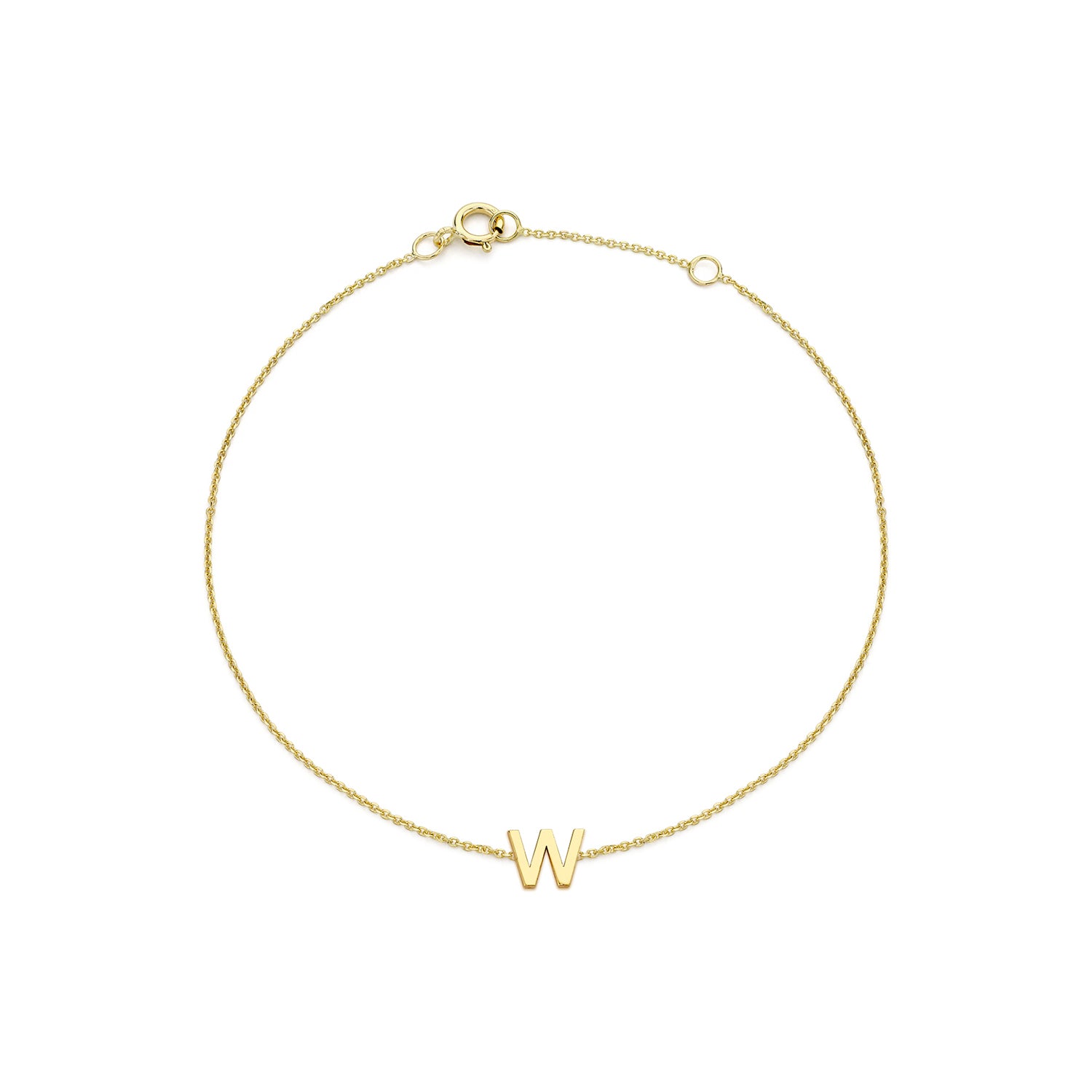 9CT PETITE INITIAL BRACELET