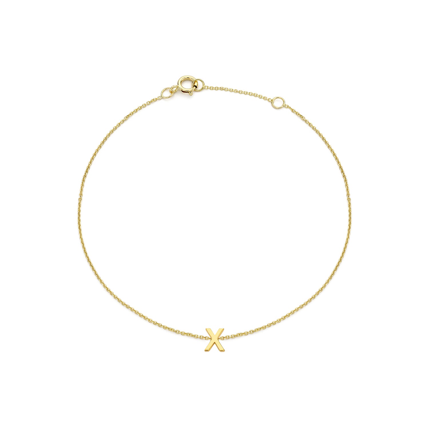 9CT PETITE INITIAL BRACELET