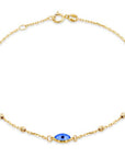 9CT GOLD ISLA EVIL EYE BRACELET