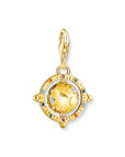 THOMAS SABO Charm Pendant Vintage Globe Gold Multi Stone