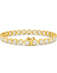 HEIRLOOM BRILLIANT CUT DIAMOND TENNIS BRACELET - SOLID GOLD