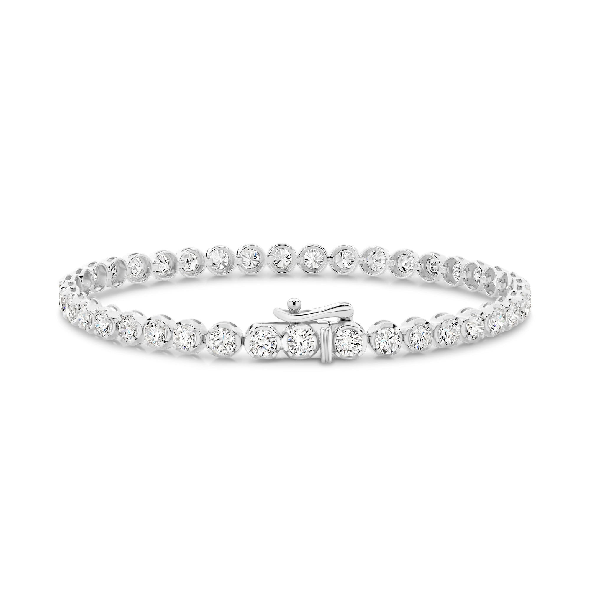 HEIRLOOM BRILLIANT CUT DIAMOND TENNIS BRACELET - SOLID GOLD