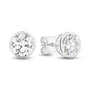 HEIRLOOM BRILLIANT CUT BEZEL SET DIAMOND STUD EARRINGS - SOLID GOLD