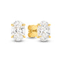 HEIRLOOM OVAL DIAMOND STUD EARRINGS - SOLID GOLD