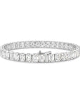 21CT TDW EMERALD CUT DIAMOND TENNIS BRACELET - 9CT GOLD
