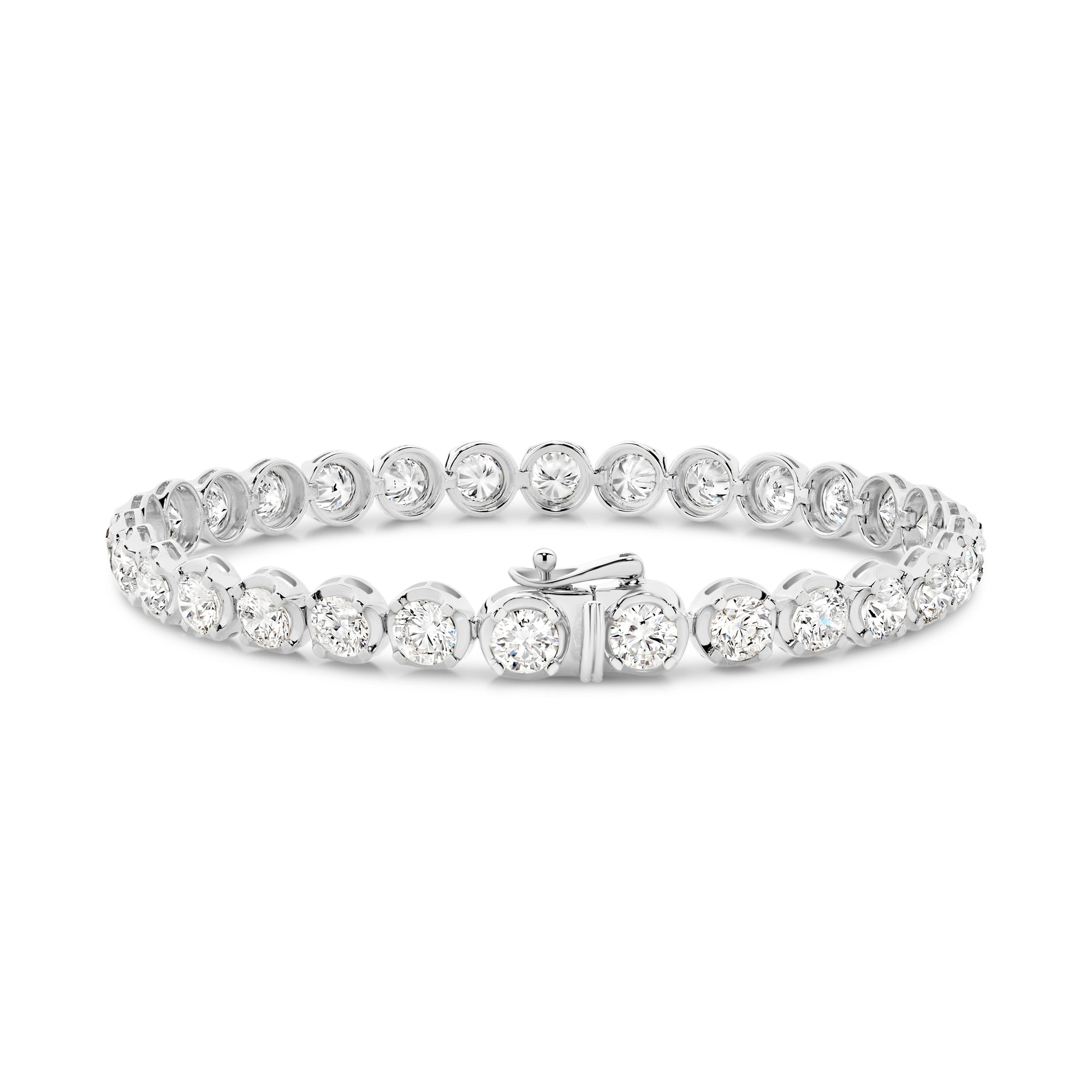 HEIRLOOM BRILLIANT CUT DIAMOND TENNIS BRACELET - SOLID GOLD
