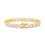 10.5CT TDW MIXED SHAPE DIAMOND TENNIS BRACELET - 9CT GOLD