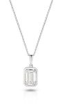 HEIRLOOM 1CT EMERALD CUT BEZEL DIAMOND PENDANT -SOLID GOLD