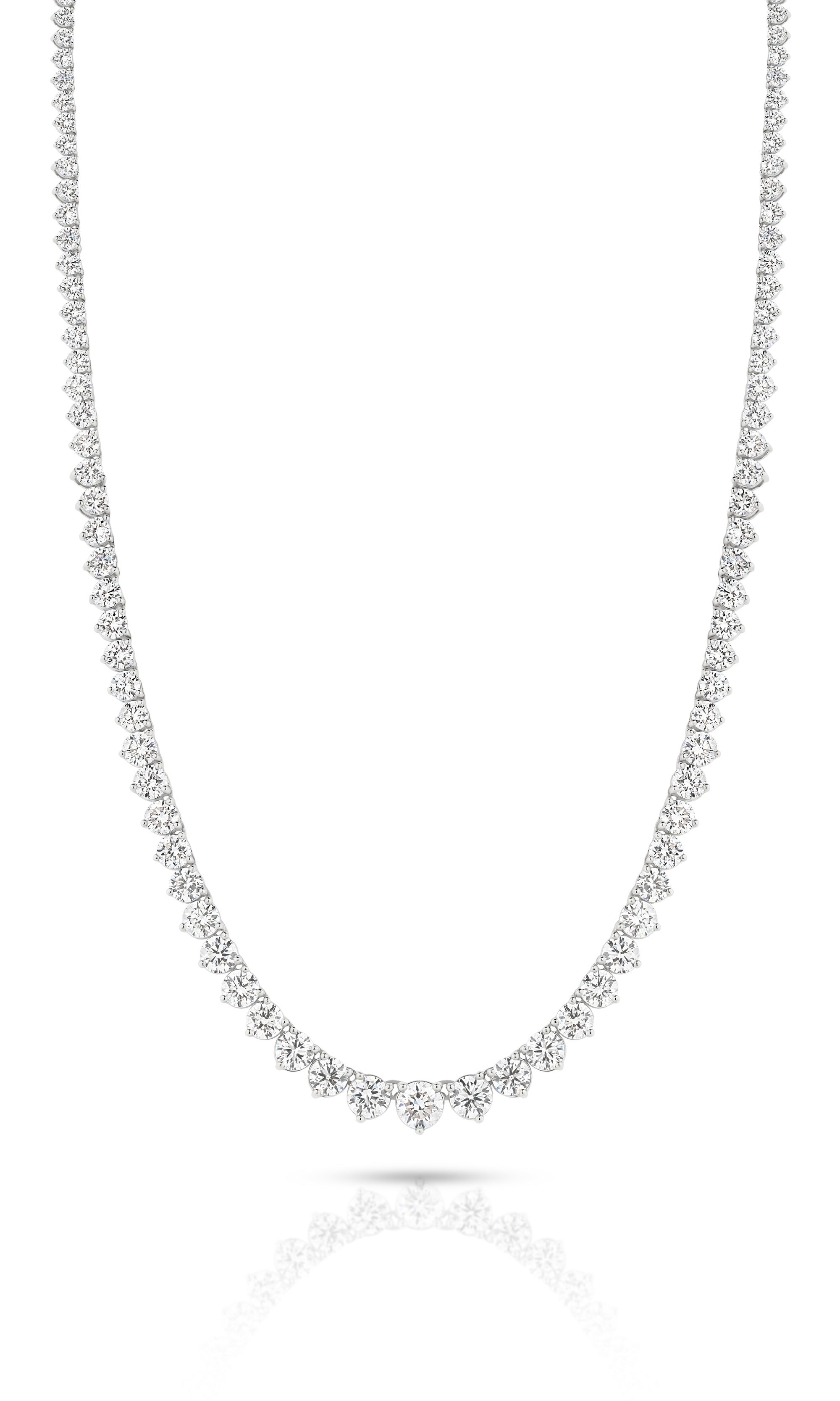 HEIRLOOM 15CT GRADUATED DIAMOND TENNIS NECKLACE- SOLID GOLD