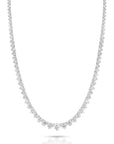 HEIRLOOM 15CT GRADUATED DIAMOND TENNIS NECKLACE- SOLID GOLD