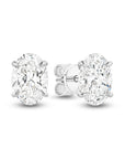 HEIRLOOM OVAL DIAMOND STUD EARRINGS - SOLID GOLD