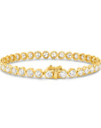 HEIRLOOM BRILLIANT CUT DIAMOND TENNIS BRACELET - SOLID GOLD