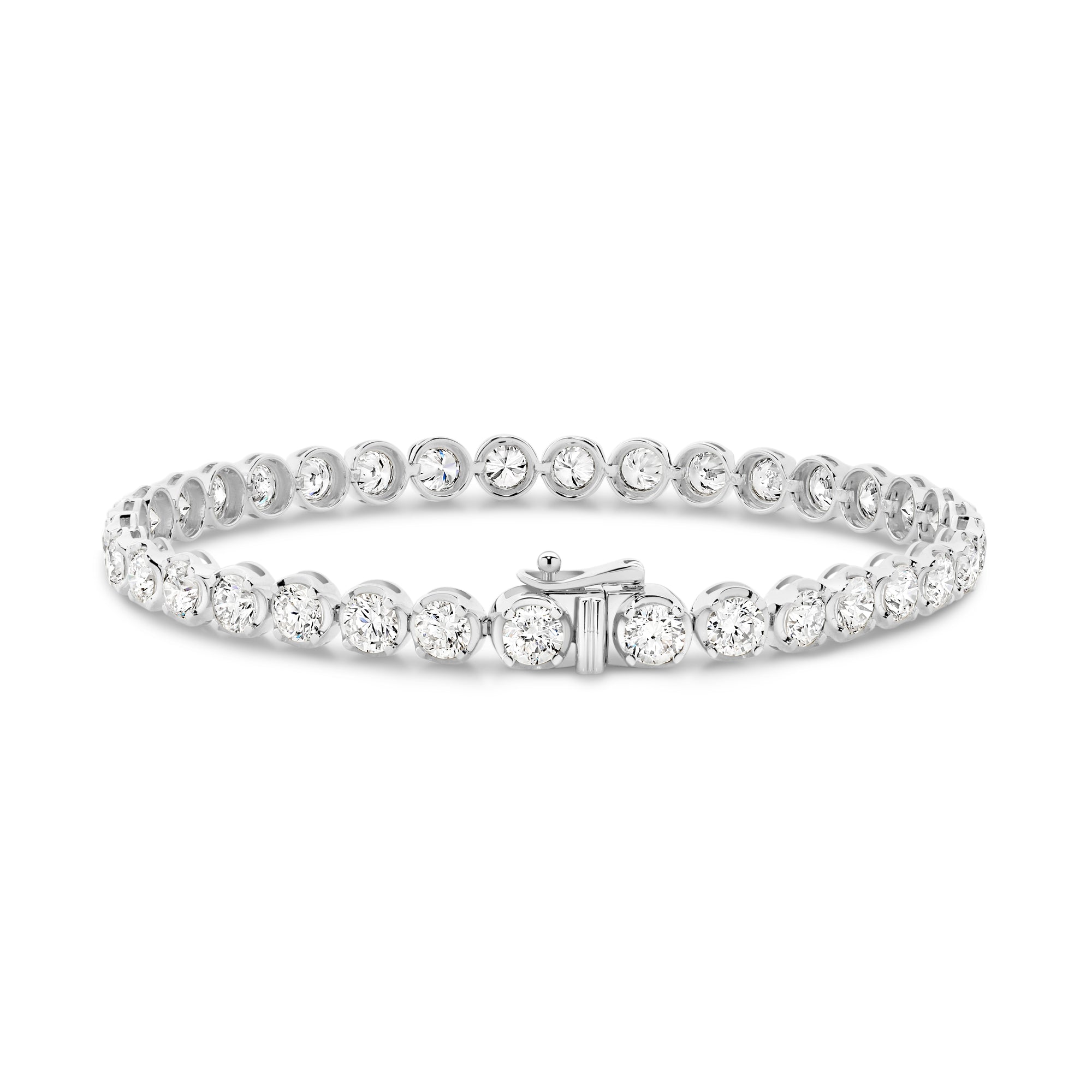 HEIRLOOM BRILLIANT CUT DIAMOND TENNIS BRACELET - SOLID GOLD