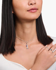 THOMAS SABO Silver Charm Blue Skis With Snowflake Charm
