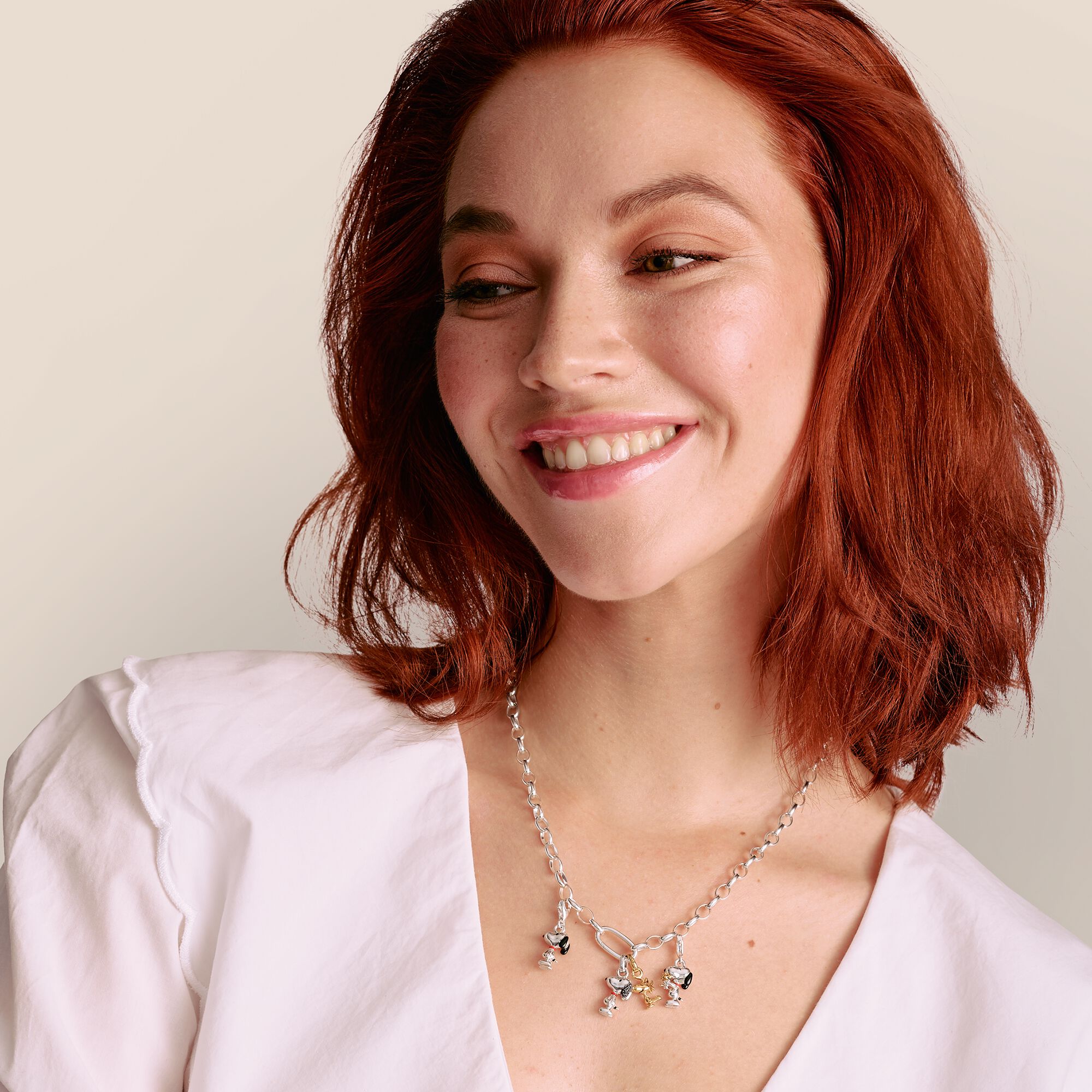THOMAS SABO Charm Pendant Snoopy &amp; Woodstock PEANUTS