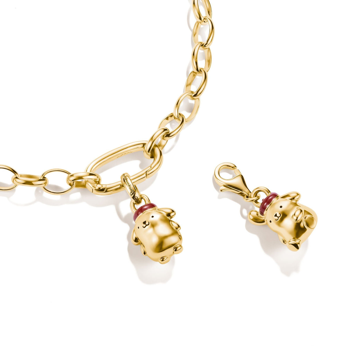 Hello Kitty Pompompurin Charm, Gold-Plated
