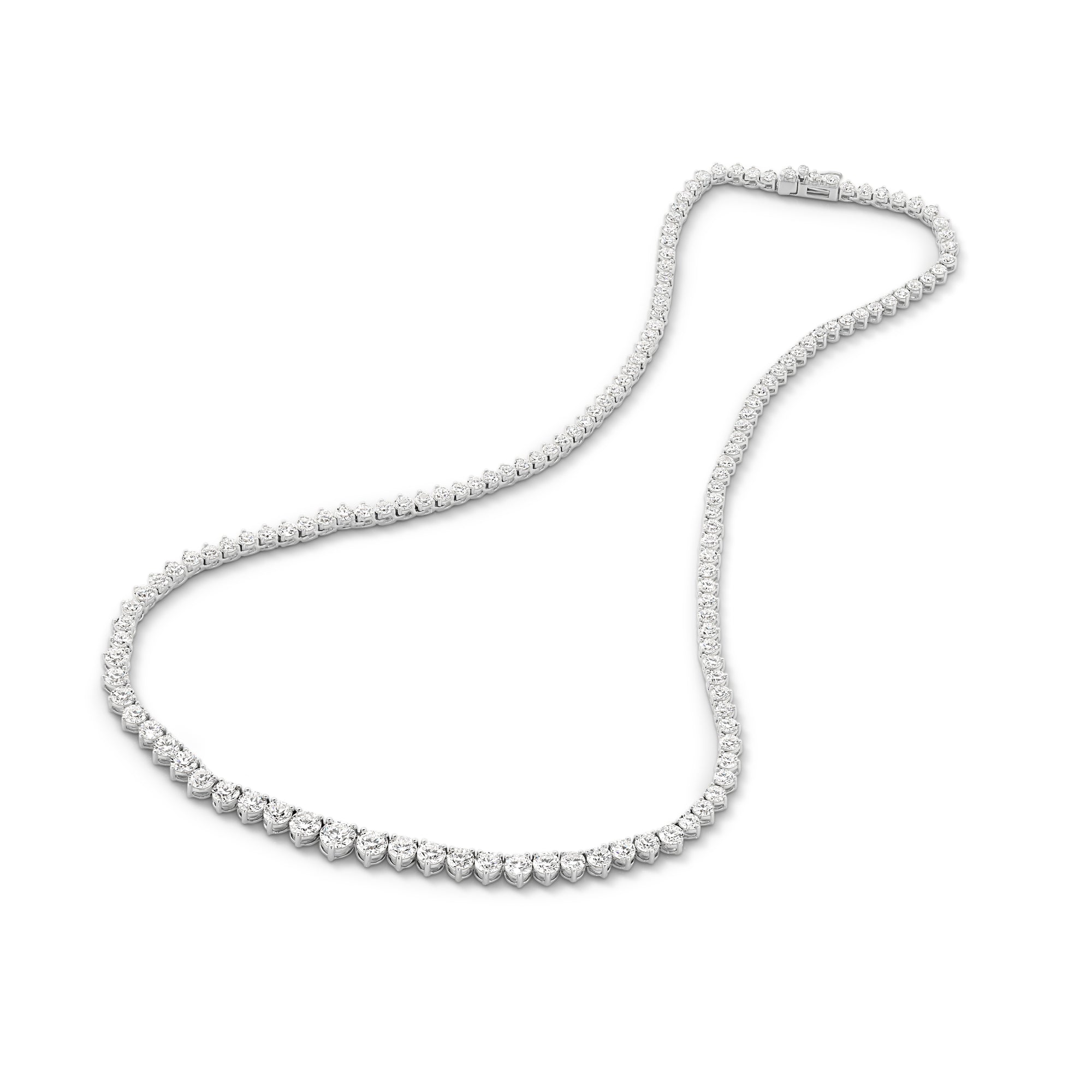 HEIRLOOM 15CT GRADUATED DIAMOND TENNIS NECKLACE- SOLID GOLD