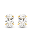 HEIRLOOM OVAL DIAMOND STUD EARRINGS - SOLID GOLD