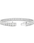 21CT TDW EMERALD CUT DIAMOND TENNIS BRACELET - 9CT GOLD