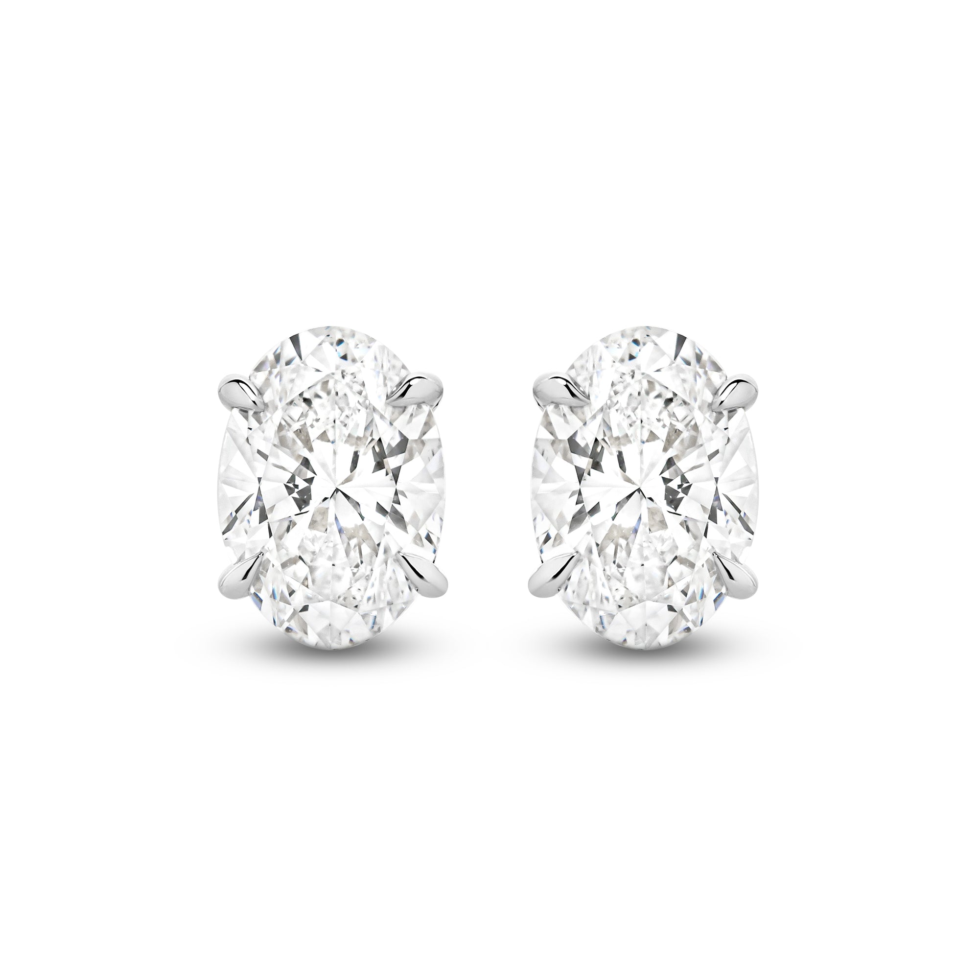 HEIRLOOM OVAL DIAMOND STUD EARRINGS - SOLID GOLD