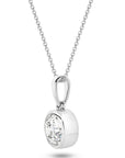 1CT BRILLIANT CUT BEZEL DIAMOND PENDANT - SOLID GOLD