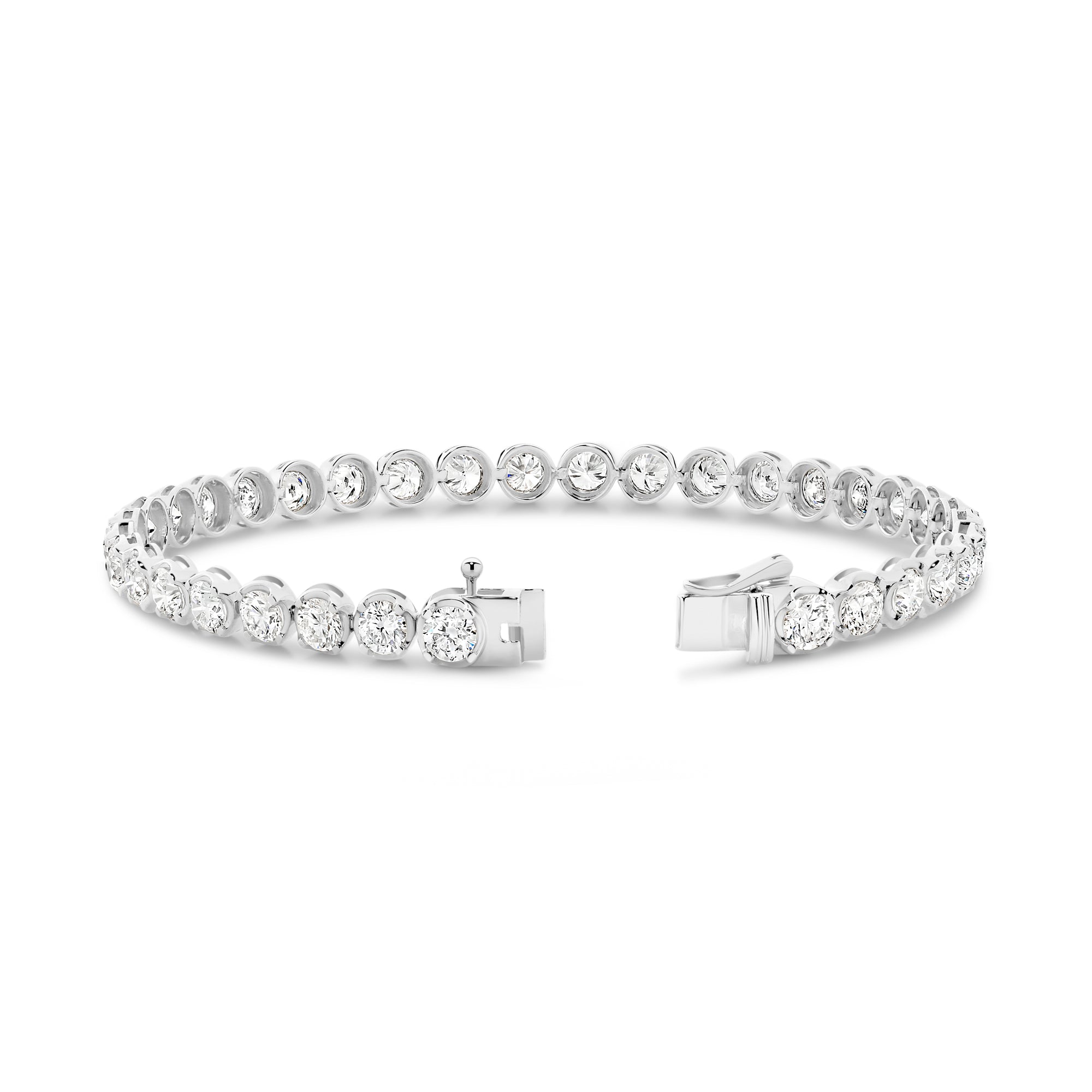 HEIRLOOM BRILLIANT CUT DIAMOND TENNIS BRACELET - SOLID GOLD