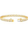 HEIRLOOM BRILLIANT CUT DIAMOND TENNIS BRACELET - SOLID GOLD