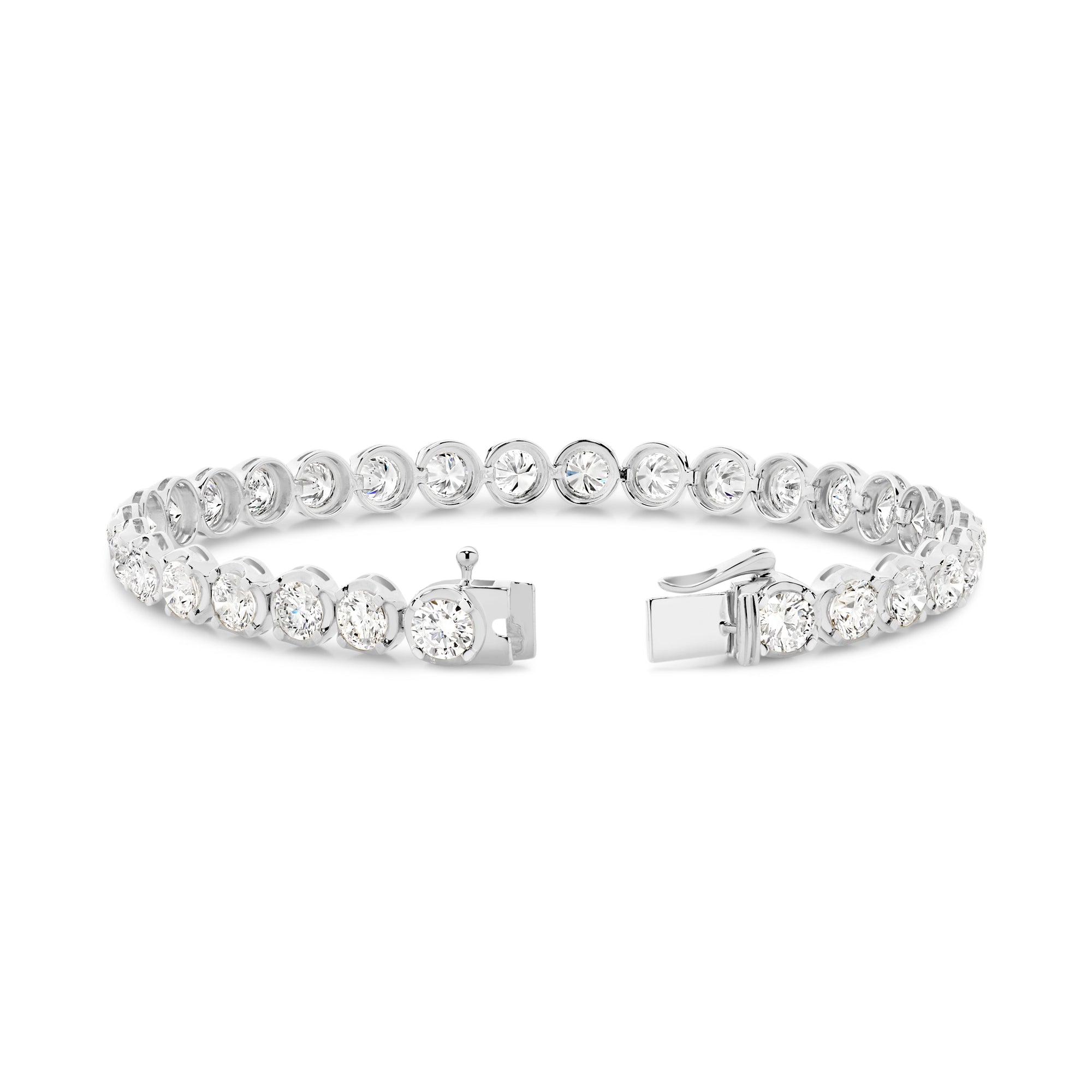 HEIRLOOM BRILLIANT CUT DIAMOND TENNIS BRACELET - SOLID GOLD